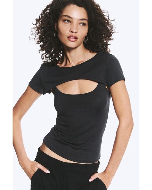 Weekday Black Layered Two-Piece Bolero Top