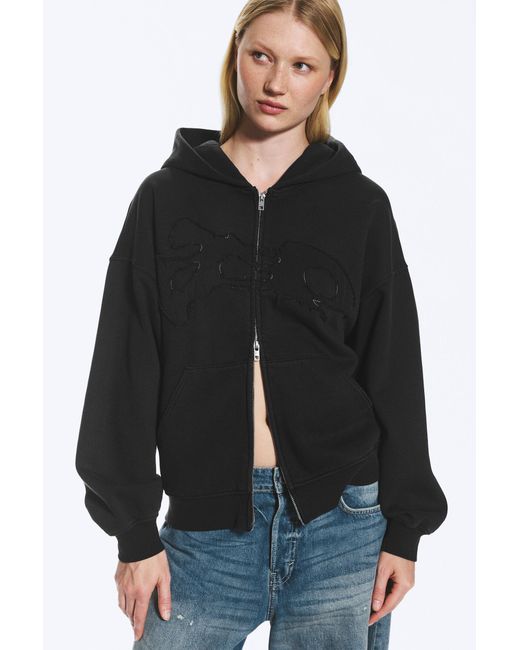 Weekday Black Topstich Hoodie