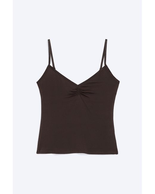 Monki Black V-Neck Strap Top