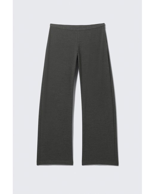 Weekday White Low Rise Side-Zip Suiting Trousers