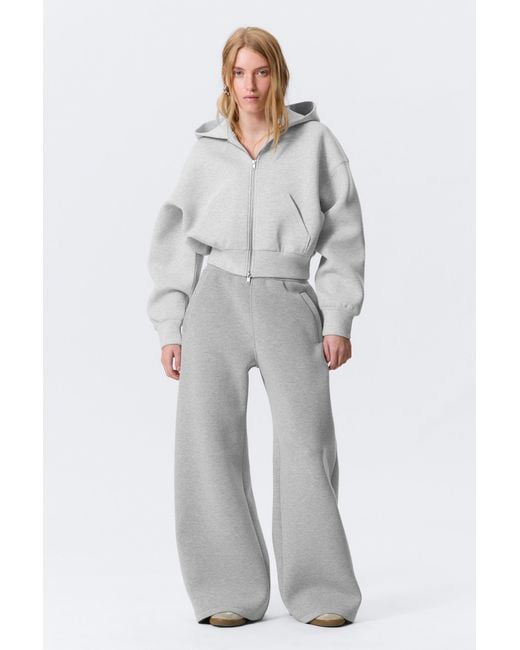 Weekday Gray Relaxed Barrel Leg Scuba Sweatpants
