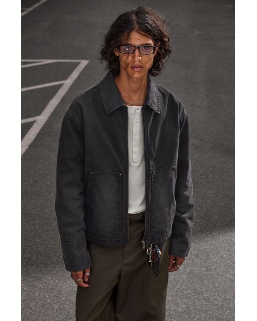 Weekday Blue Relaxed Washed Utility Jacket for men