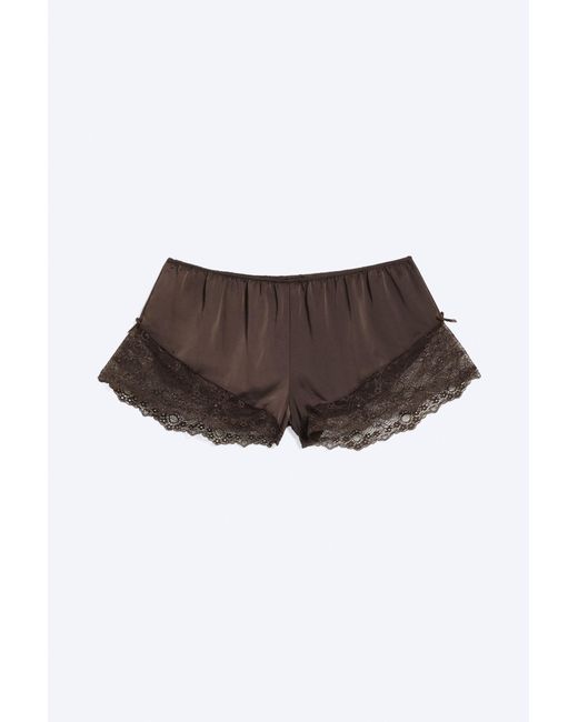 Monki Multicolor Short Satin Lace Shorts