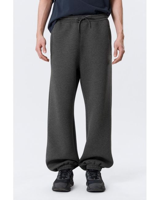 Weekday Black Simon Scuba Sweatpants for men