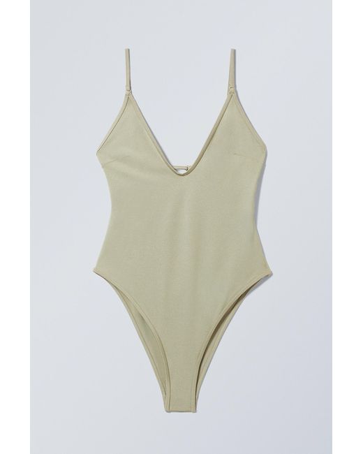 Weekday Multicolor Open Back Swimsuit