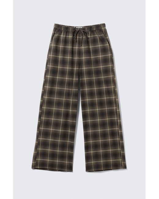 Weekday Gray Relaxed Flannel Pyjama Trousers for men