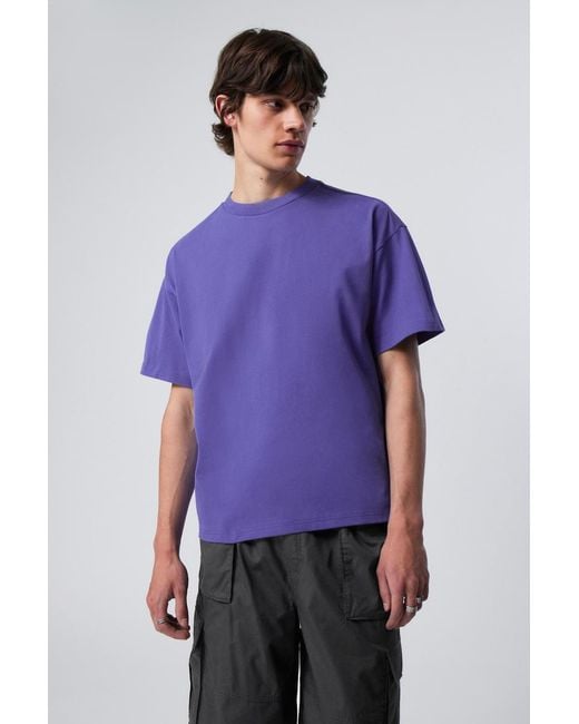 Weekday Kastiges T-Shirt in Purple für Herren
