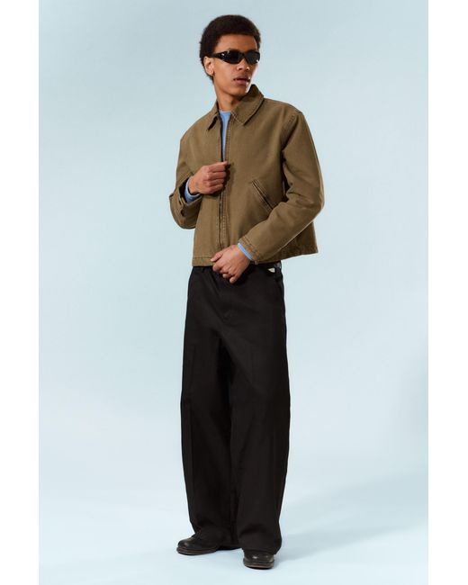 Weekday Green Relaxed Boxy Zip Jacket for men