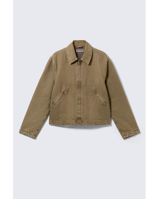 Weekday Green Relaxed Boxy Zip Jacket for men