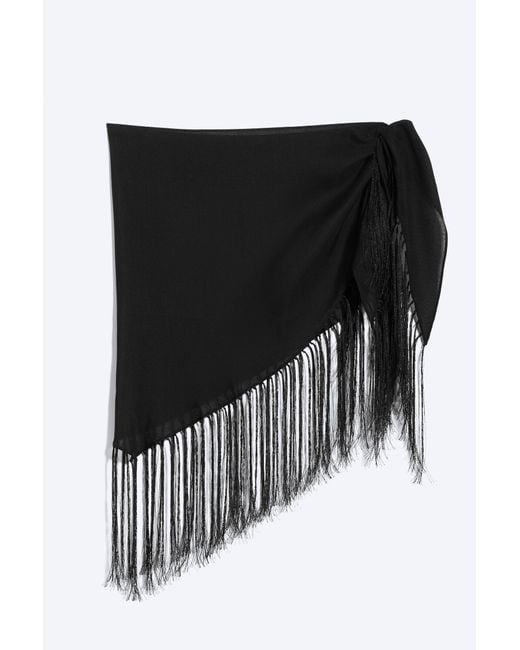 Weekday Blue Fringe Waist Scarf
