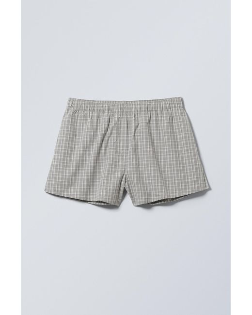 Weekday Black Relaxed Boxer Cotton Shorts
