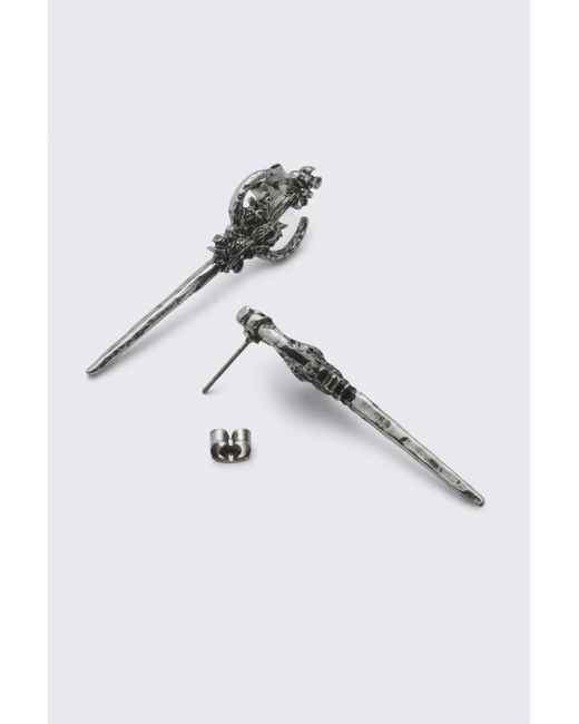 Weekday Blue Sword Earrings