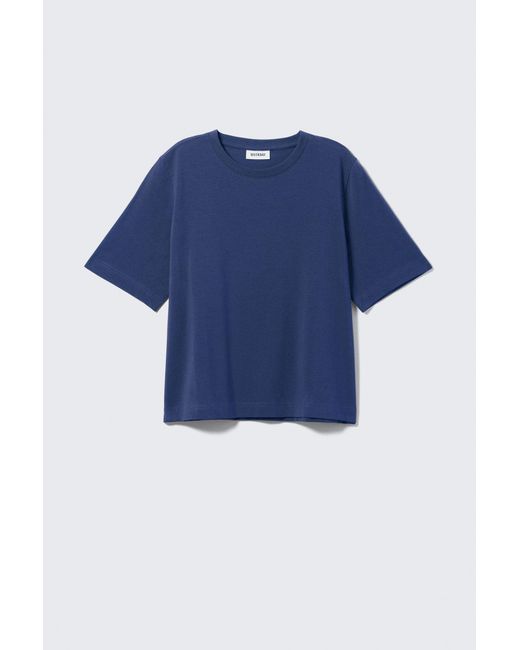Weekday Blue Perfect Boxy T-shirt