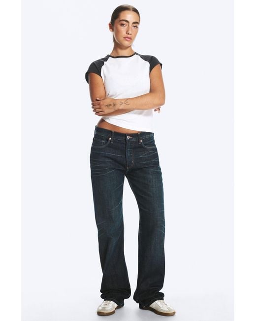 Weekday Blue Sonic Low Rise Regular Straight Jeans