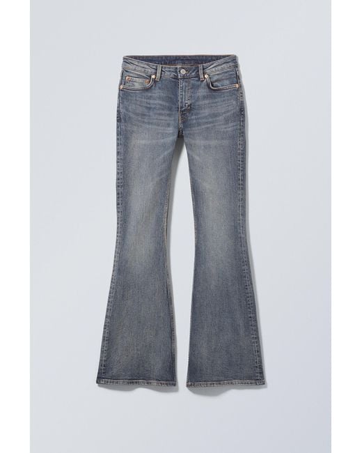 Weekday Blue Flame Low Flared Jeans