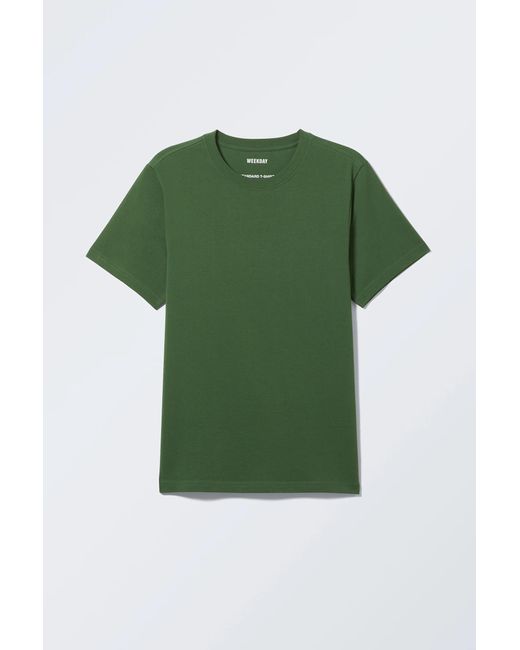 Weekday Green Standard Midweight T-shirt for men