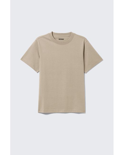 Weekday White Classic Fit T-Shirt for men