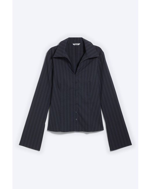 Weekday Blue Slim Fit Textured Blouse