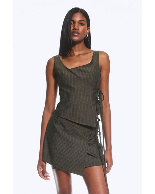 Weekday Multicolor Asymmetric Wrap Strap Top
