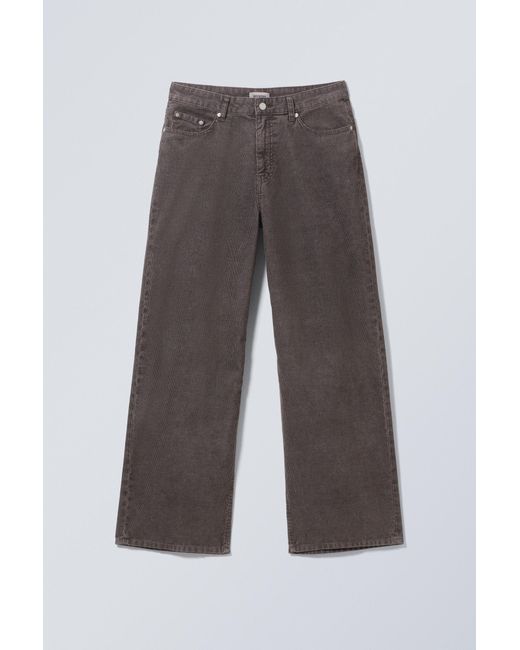 Weekday Black Astro Loose Baggy Corduroy Trousers