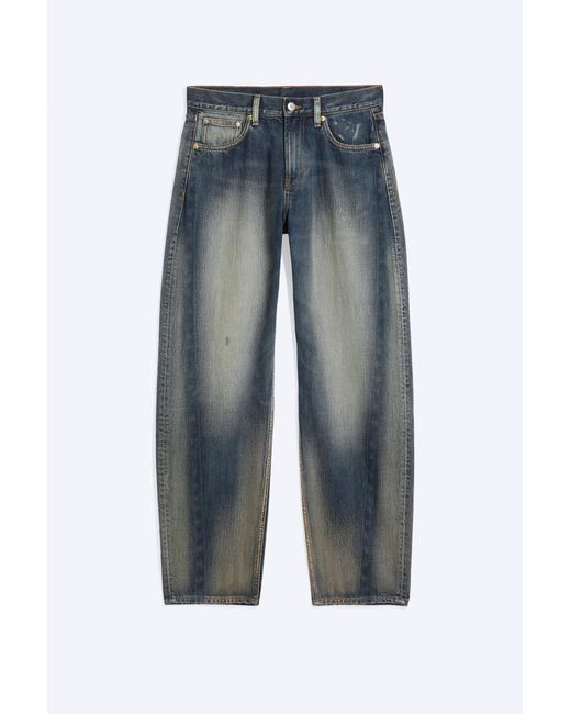 Weekday Blue Nebula Mid Rise Loose Barrel Jeans
