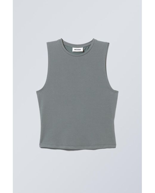 Weekday Gray Soft Brushed Tank Top