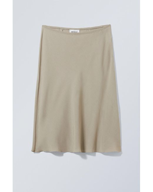 Weekday Gray Knee-length Pull-on Skirt