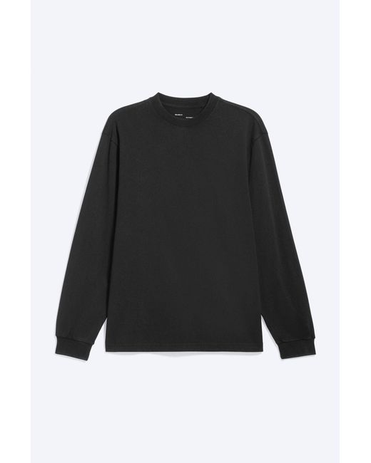 Weekday Black Relaxed Long-Sleeved T-Shirt for men
