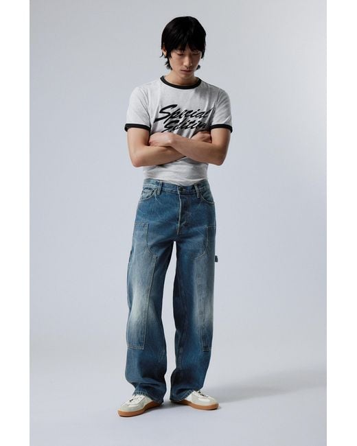 Weekday Blue Sphere Relaxed Carpenter Jeans for men