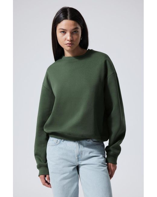 Weekday Green Sweatshirt Standard Essence