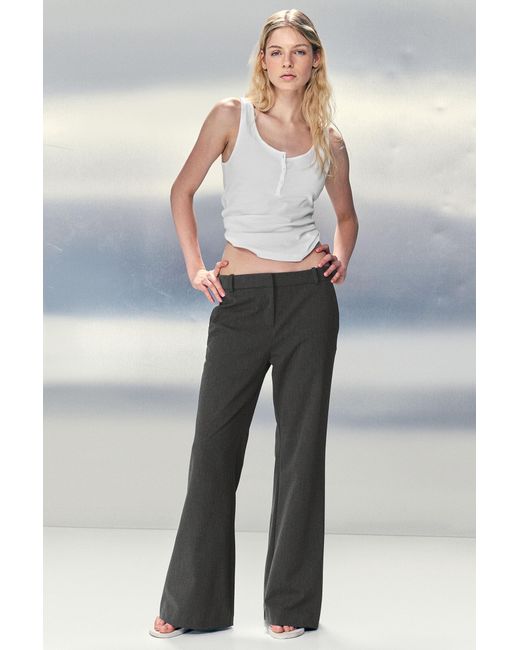 Weekday Black Flared Suit Trousers