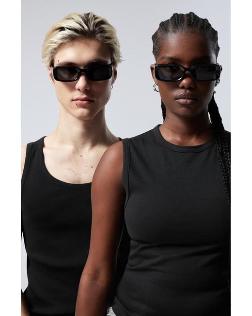 Weekday Black Cruise Squared Sunglasses