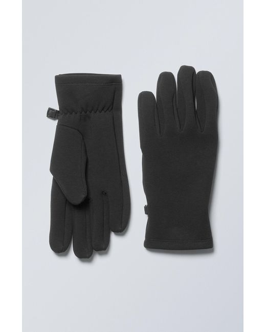 Weekday Black Sporty Gloves for men