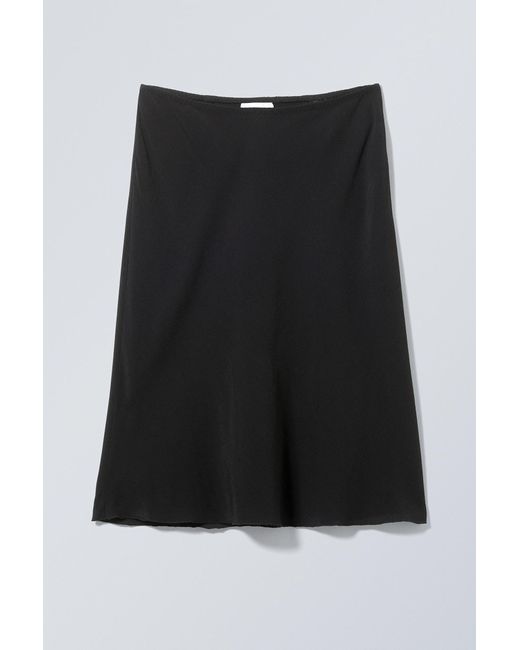 Weekday Black Knee-length Pull-on Skirt