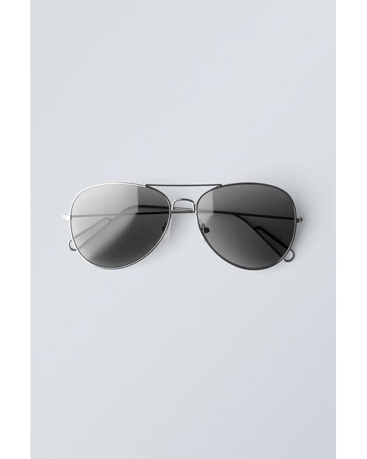 Weekday Gray Pilot Sunglasses