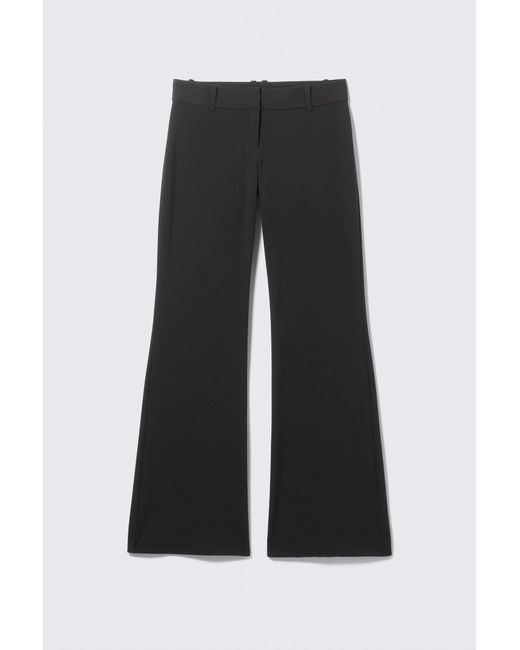 Weekday Black Low-Rise Flared Suiting Trousers
