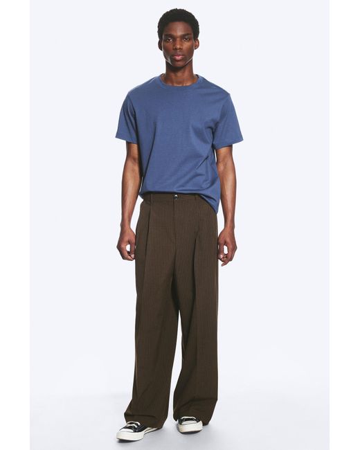 Weekday Black Nate Regular Waist Baggy Straight Trousers for men
