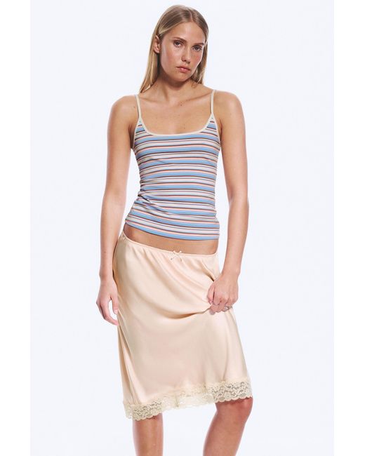 Monki Blue Slim Strap Tank Top