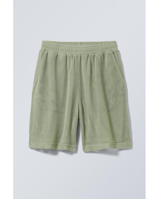Weekday Mesh-Shorts Standard in Green für Herren