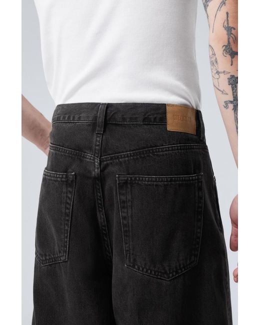 Weekday Black Astro Loose Baggy Leg Jeans for men