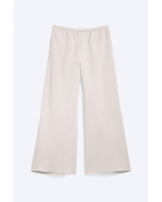 Weekday White Low Wide Pull-On Crinkle Trousers