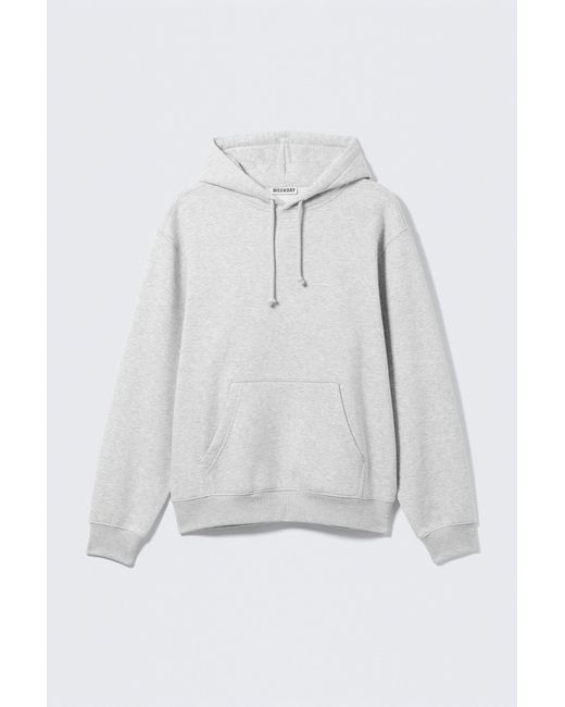 Weekday White Classic Hoodie for men