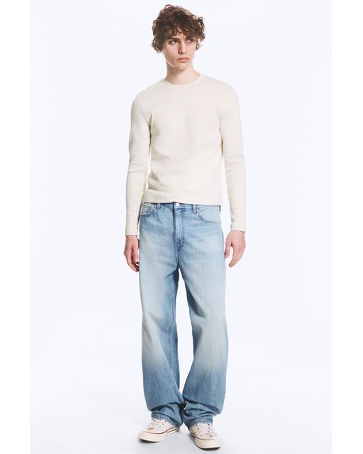 Weekday Blue Galaxy Mid Rise Loose Straight Jeans for men