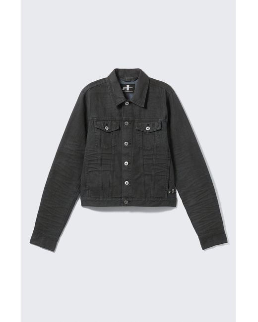 Cheap Monday Black Cm X Lb Issue Coated Denim Jacket