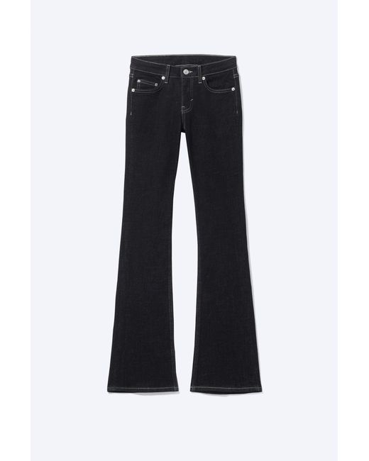 Weekday Black Luna Low Rise Skinny Bootcut Jeans