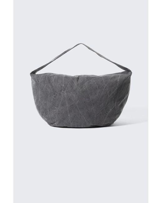 Weekday Gray Washed Cotton Crossbody Bag