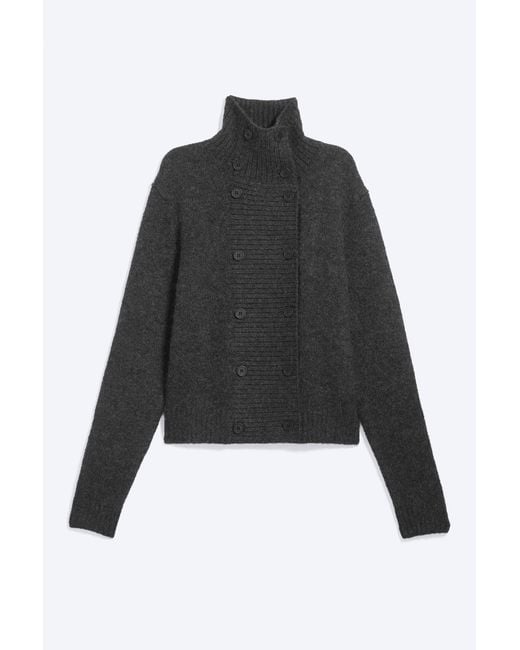 Weekday Black Double-Breasted Buttoned Cardigan