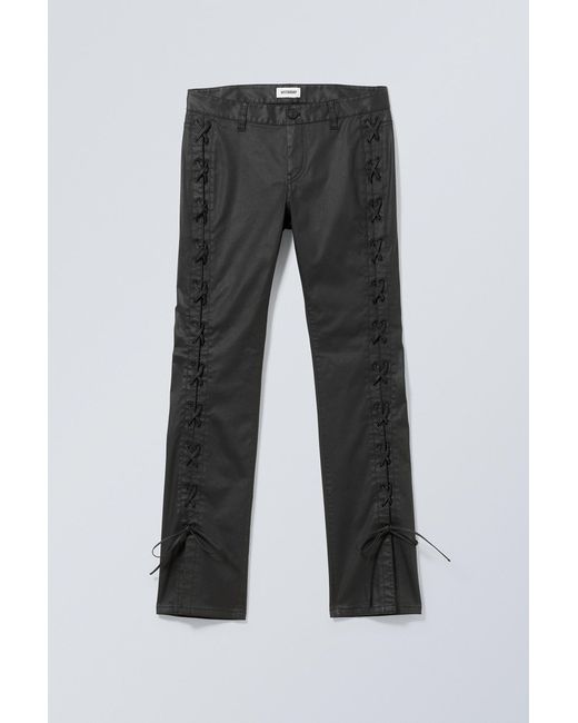 Weekday Black Cassidy Lace Up Trouser