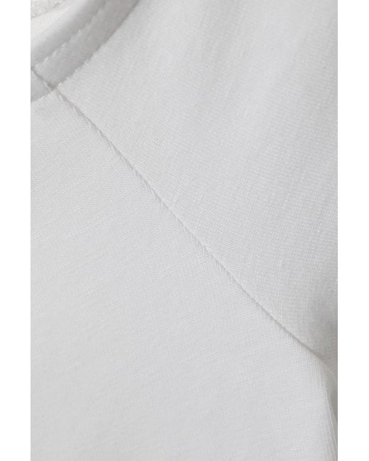 Weekday White Schulterfreies T-Shirt