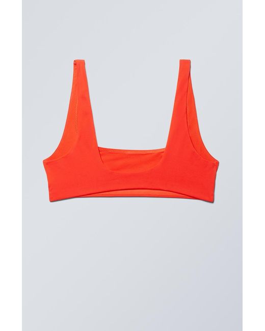 Weekday Red Sporty Bikini Top